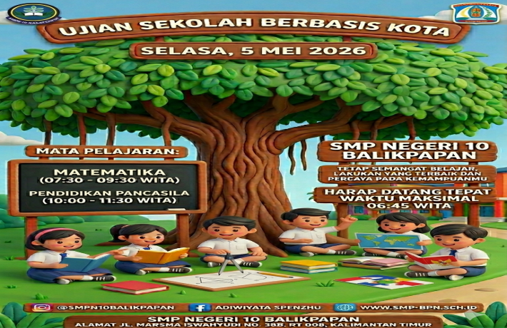 Hari Kedua USBK: Siswa SMPN 10 Balikpapan Hadapi Tantangan Matematika dan Pendidikan Pancasila